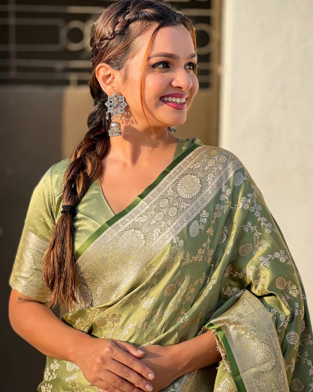 Susurrous Green Soft Silk Saree With Prodigal Blouse Piece