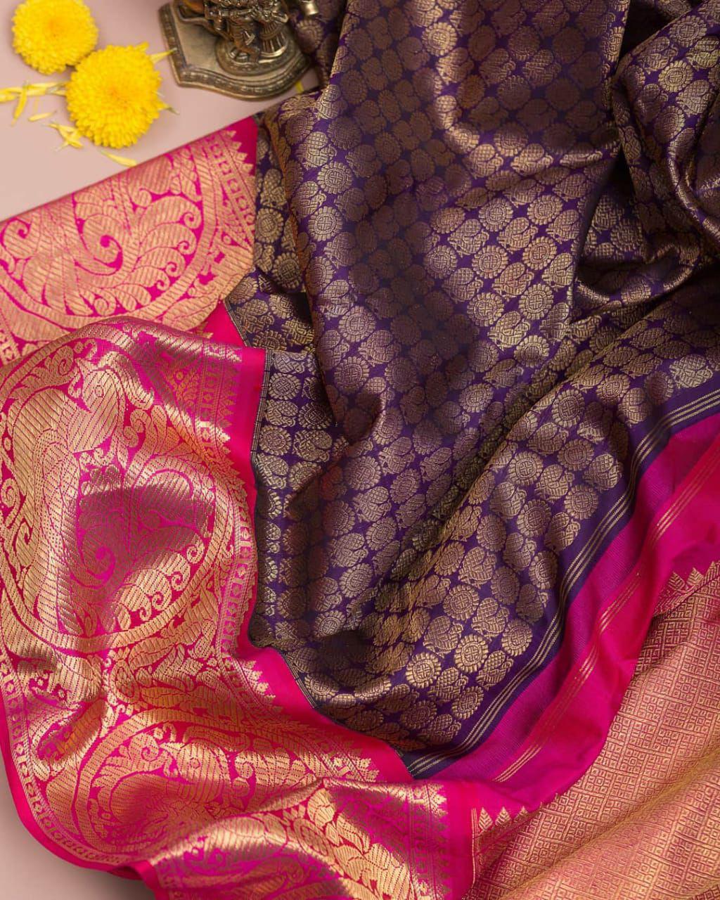 Inspiring Blue Soft Silk Saree With Entrancing Blouse Piece