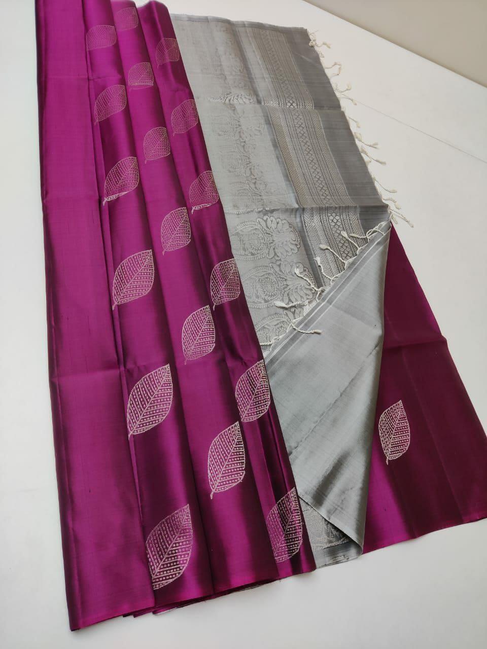 Engaging Magenta Soft Silk Saree With Palimpsest Blouse Piece