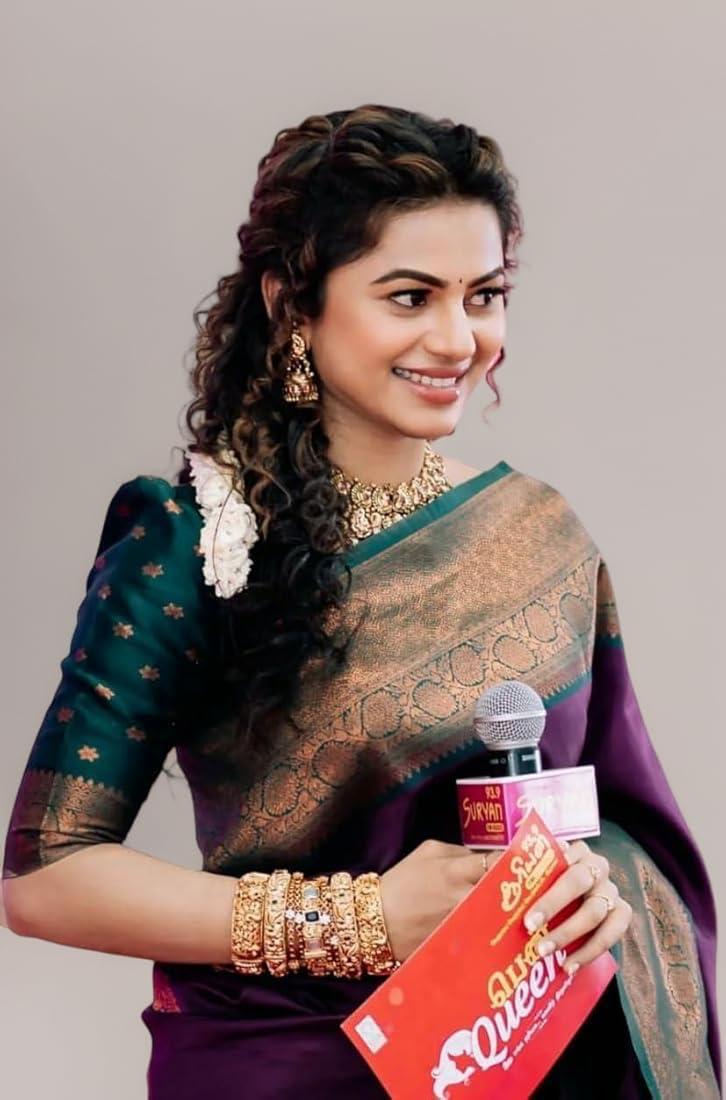 Amazing Purple Soft Silk Saree With Surpassing Blouse Piece