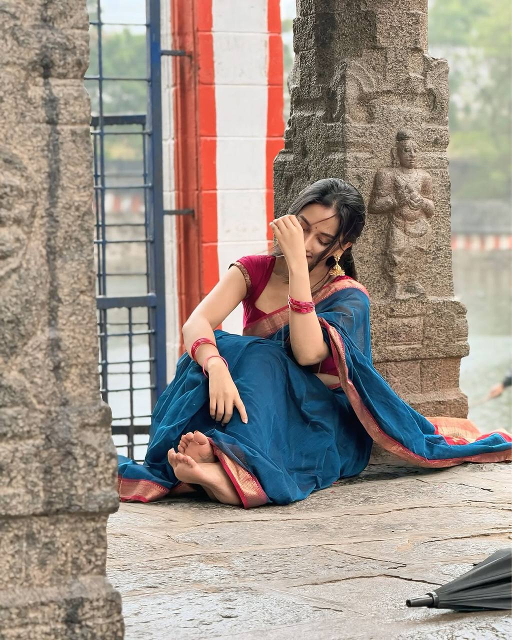 Ratatouille Blue Soft Silk Saree With Wonderful Blouse Piece