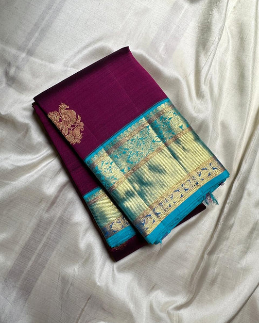 Gorgeous Purple Soft Silk Saree With Beautiful Blouse Piece