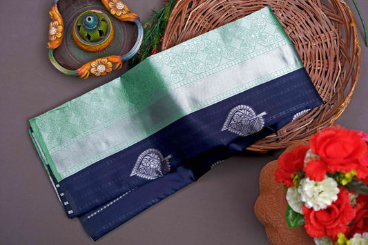 Pretty Blue Soft Banarasi Silk Saree With Glorious Blouse Piece