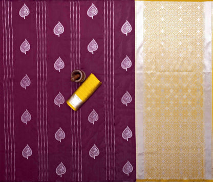 Lustrous Purple Soft Banarasi Silk Saree With Splendorous Blouse Piece