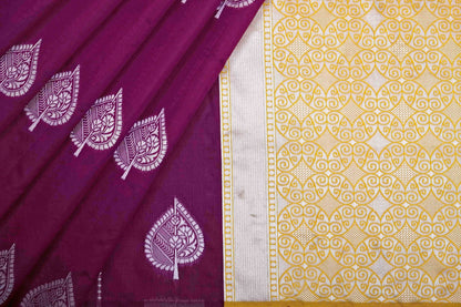 Lustrous Purple Soft Banarasi Silk Saree With Splendorous Blouse Piece