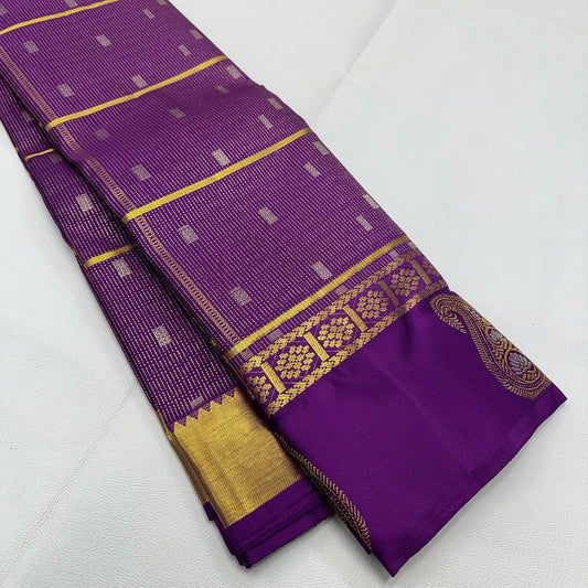 Embrocation Purple Soft Banarasi Silk Saree With Wonderful Blouse Piece