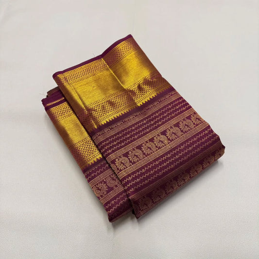 Designer Purple Soft Banarasi Silk Saree With Excellent Blouse Piece
