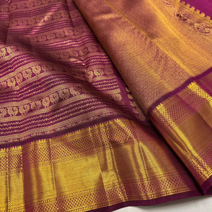 Designer Purple Soft Banarasi Silk Saree With Excellent Blouse Piece