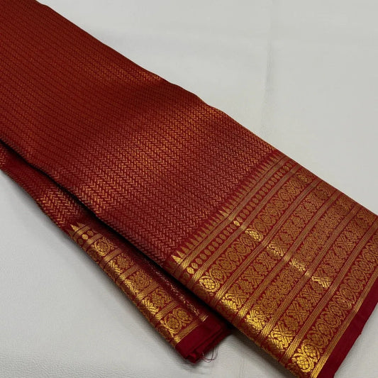 Designer Red Soft Banarasi Silk Saree With Impressive Blouse Piece