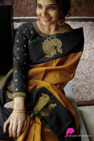 Snazzy Mustard Soft Silk Saree With Engaging Blouse Piece