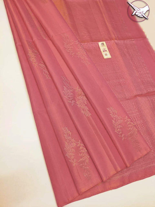 Exquisite Peach Soft Silk Saree With Profuse Blouse Piece