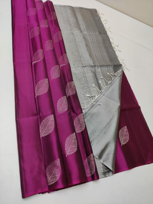 Engaging Magenta Soft Silk Saree With Palimpsest Blouse Piece
