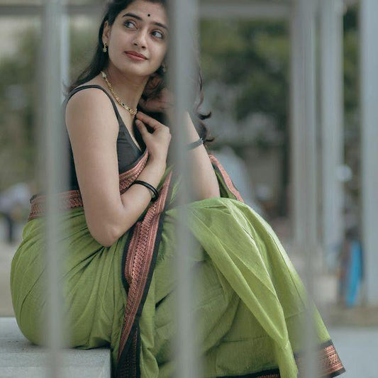 Invaluable Pista Soft Silk Saree With Divine Blouse Piece 0 Reviews